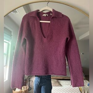 Brushed alpaca Vince Deep V-Neck Sweater